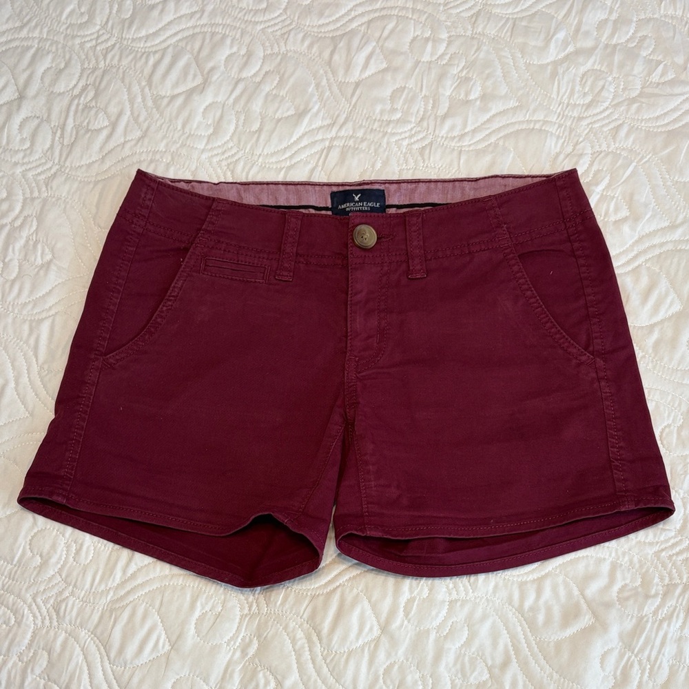 American Eagle Outfitters Maroon Cargo Shorts